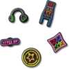 Zestaw 5 przypinek Jibbitz „Level up Gamer” Zestaw 5 przypinek Jibbitz „Level up Gamer”