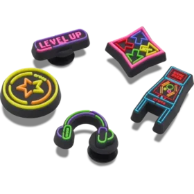 Zestaw 5 przypinek Jibbitz „Level up Gamer”