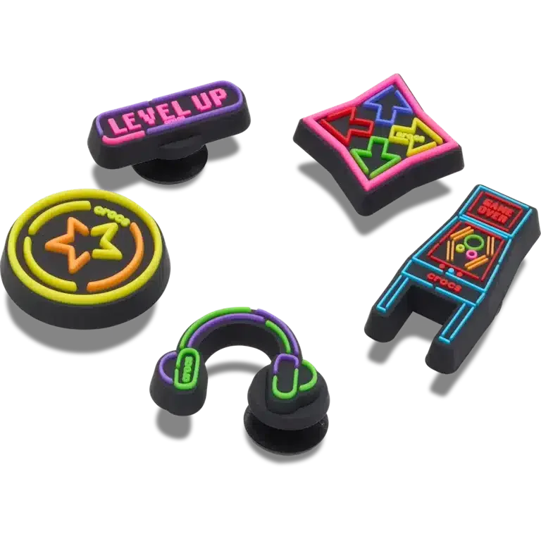 Zestaw 5 przypinek Jibbitz „Level up Gamer” Zestaw 5 przypinek Jibbitz „Level up Gamer”
