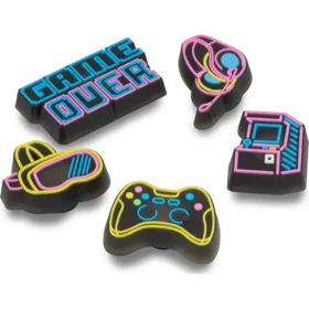 Zestaw 5 przypinek Jibbitz™ „Lights up Neon Gamer”