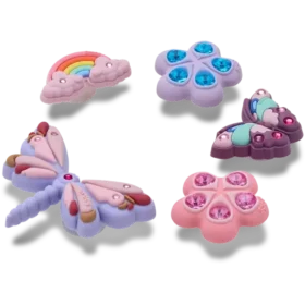 Zestaw 5 przypinek Jibbitz „Magical Garden Bug”