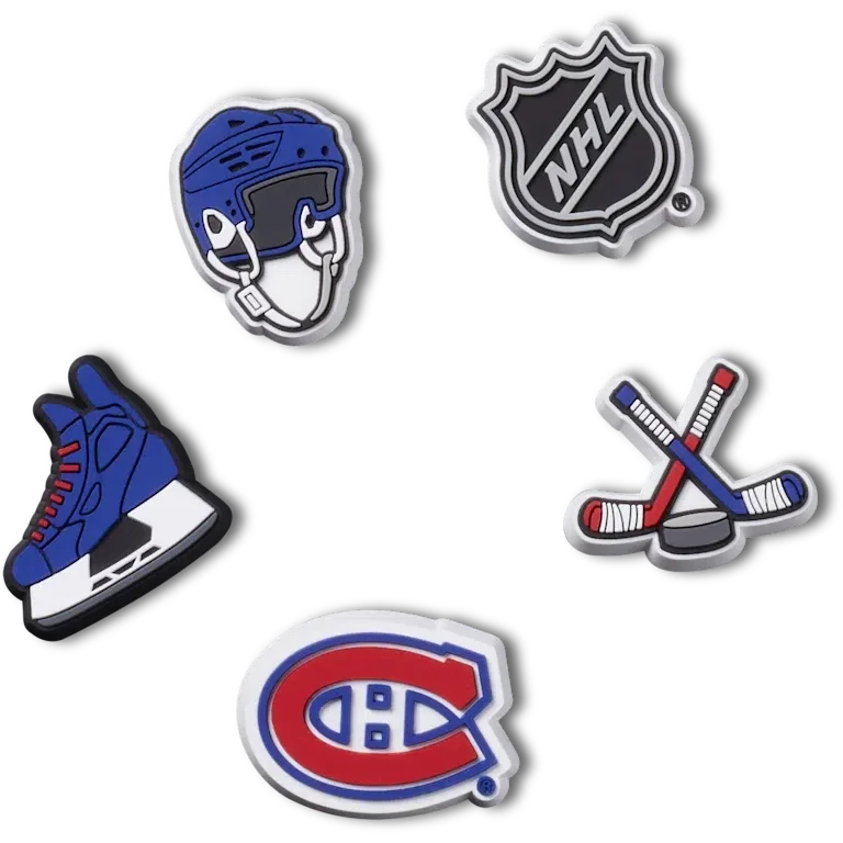 Zestaw 5 przypinek Jibbitz™ NHL® Montreal Canadiens® Zestaw 5 przypinek Jibbitz™ NHL® Montreal Canadiens®