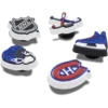 Zestaw 5 przypinek Jibbitz™ NHL® Montreal Canadiens® Zestaw 5 przypinek Jibbitz™ NHL® Montreal Canadiens®