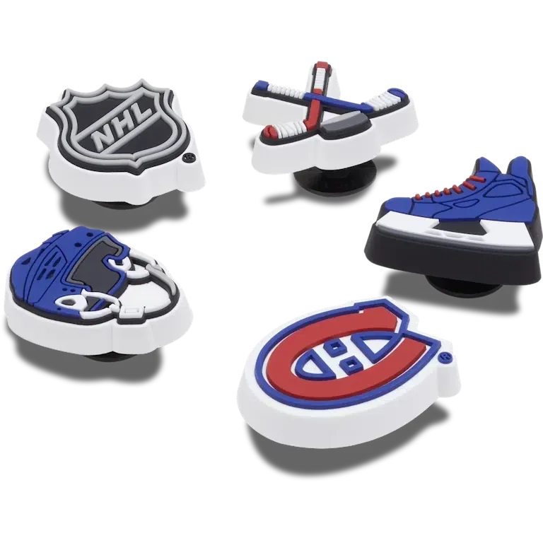 Zestaw 5 przypinek Jibbitz™ NHL® Montreal Canadiens® Zestaw 5 przypinek Jibbitz™ NHL® Montreal Canadiens®