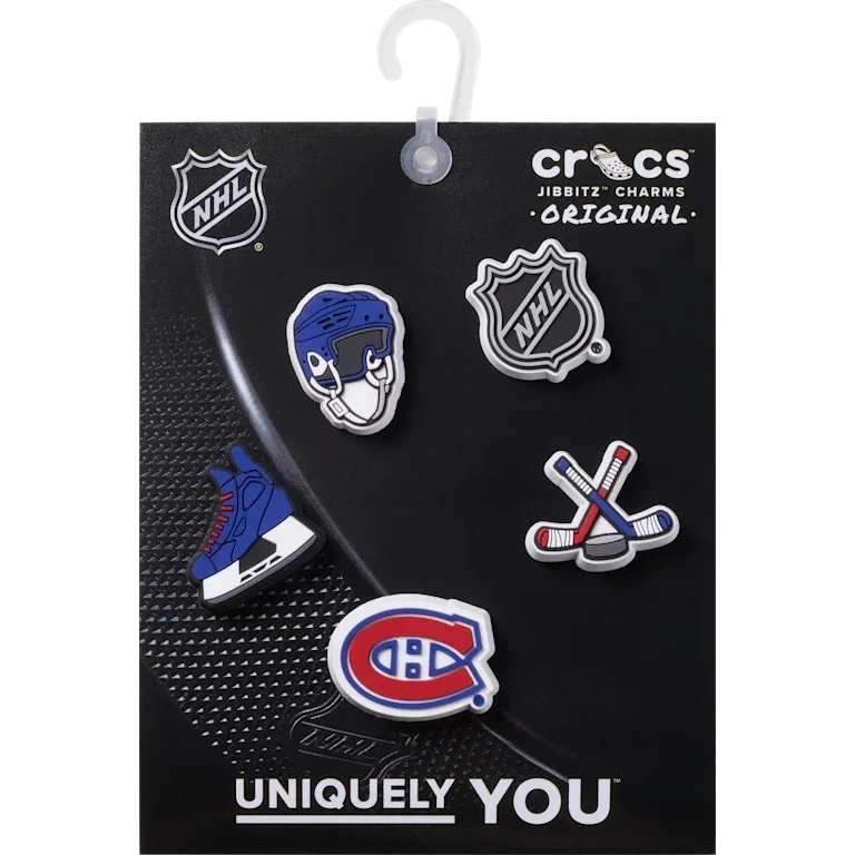 Zestaw 5 przypinek Jibbitz™ NHL® Montreal Canadiens® Zestaw 5 przypinek Jibbitz™ NHL® Montreal Canadiens®