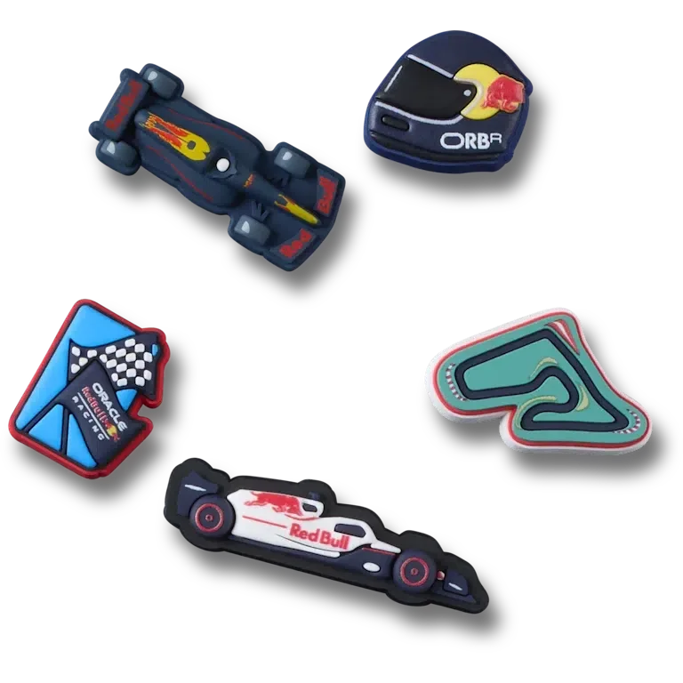 Zestaw 5 przypinek Jibbitz™ Oracle Red Bull Racing do butów Crocs Zestaw 5 przypinek Jibbitz™ Oracle Red Bull Racing do butów Crocs