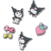 Zestaw 5 przypinek Jibbitz Sanrio Kuromi Zestaw 5 przypinek Jibbitz Sanrio Kuromi