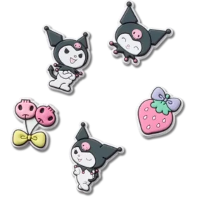 Zestaw 5 przypinek Jibbitz Sanrio Kuromi