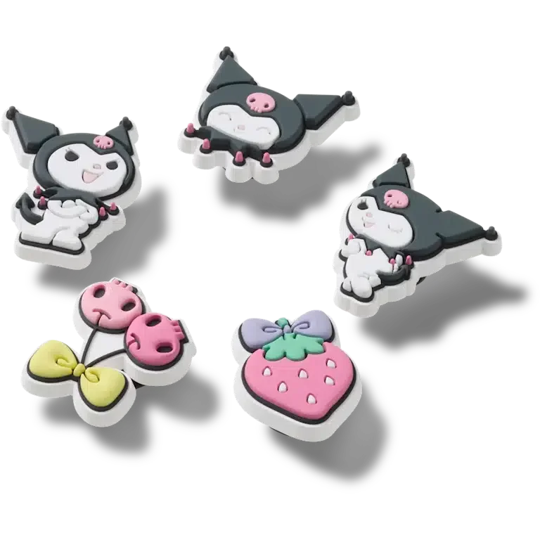 Zestaw 5 przypinek Jibbitz Sanrio Kuromi Zestaw 5 przypinek Jibbitz Sanrio Kuromi