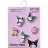 Zestaw 5 przypinek Jibbitz Sanrio Kuromi Zestaw 5 przypinek Jibbitz Sanrio Kuromi