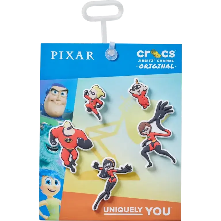 Zestaw 5 przypinek Jibbitz™ z filmu „Iniemamocni” studia Pixar Zestaw 5 przypinek Jibbitz™ z filmu „Iniemamocni” studia Pixar