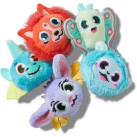 Zestaw 5 przypinek Jibbitz™ z futrzastymi zwierzętami z serii „Fantasy Animals”