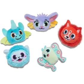 Zestaw 5 przypinek Jibbitz™ z futrzastymi zwierzętami z serii „Fantasy Animals”