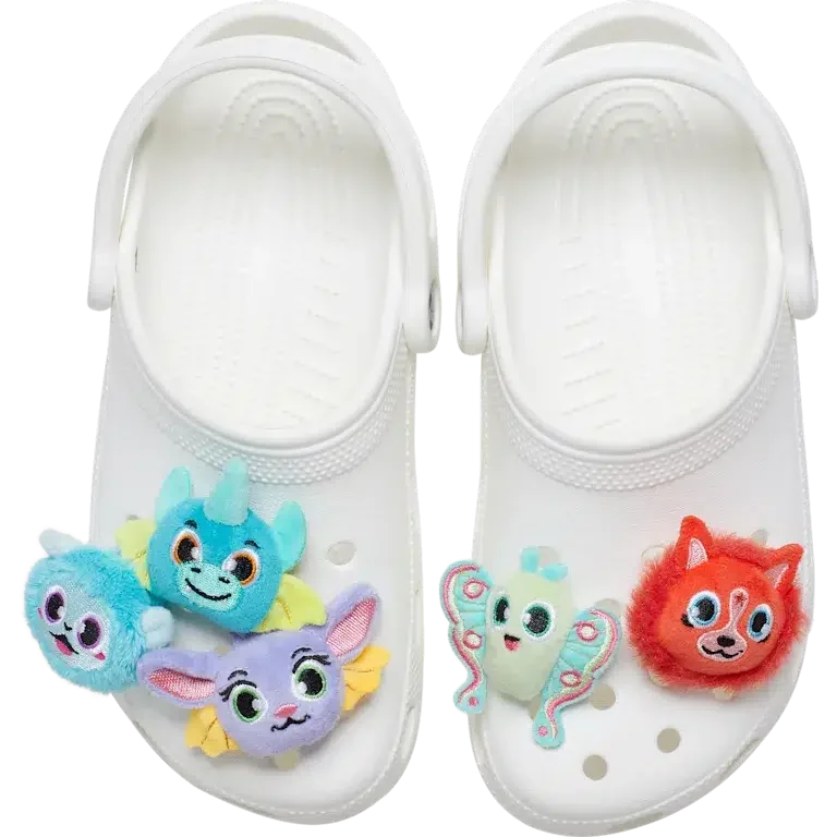 Zestaw 5 przypinek Jibbitz™ z futrzastymi zwierzętami z serii „Fantasy Animals” Zestaw 5 przypinek Jibbitz™ z futrzastymi zwierzętami z serii „Fantasy Animals”