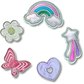 Zestaw 5 przypinek Jibbitz™ z motywami Funky Girly