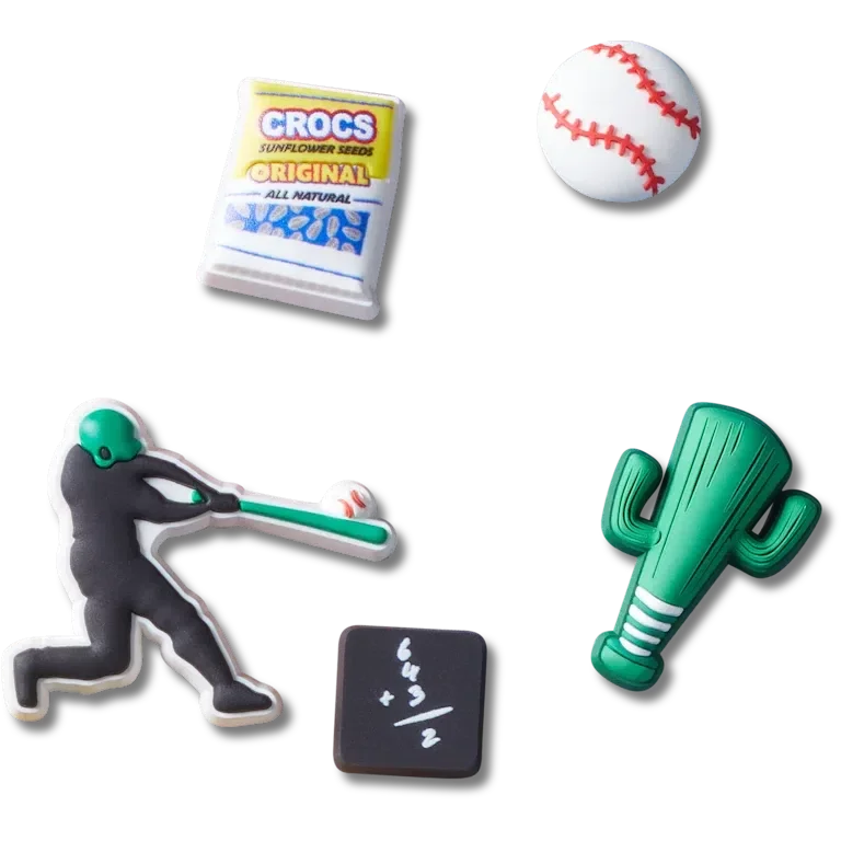 Zestaw 5 przypinek Jibbitz z motywem drużyny baseballowej Zestaw 5 przypinek Jibbitz z motywem drużyny baseballowej