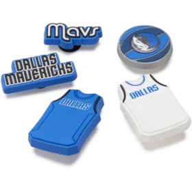 Zestaw 5 przypinek Jibbitz™ z motywem drużyny NBA Dallas Mavericks
