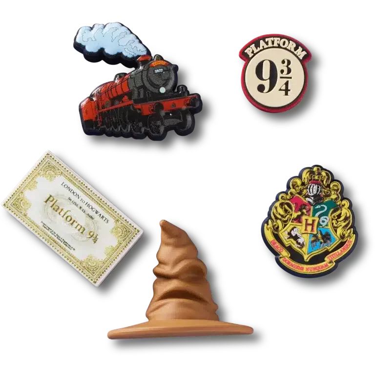 Zestaw 5 przypinek Jibbitz™ z motywem Harry’ego Pottera Zestaw 5 przypinek Jibbitz™ z motywem Harry’ego Pottera