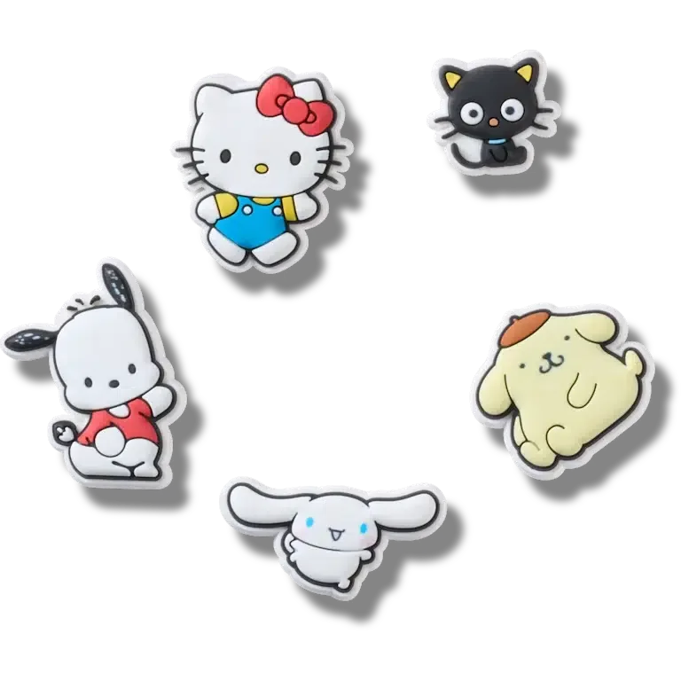 Zestaw 5 przypinek Jibbitz™ z motywem HK Friends Zestaw 5 przypinek Jibbitz™ z motywem HK Friends