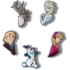 Zestaw 5 przypinek Jibbitz™ z motywem „Kraina lodu” Zestaw 5 przypinek Jibbitz™ z motywem „Kraina lodu”