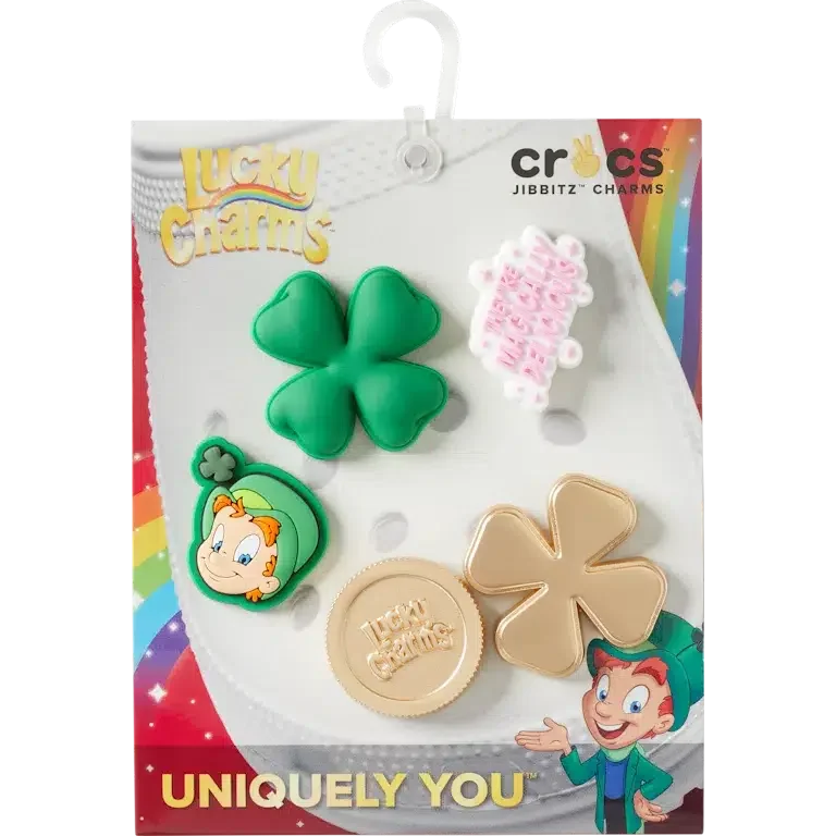 Zestaw 5 przypinek Jibbitz z motywem Lucky Charms Zestaw 5 przypinek Jibbitz z motywem Lucky Charms