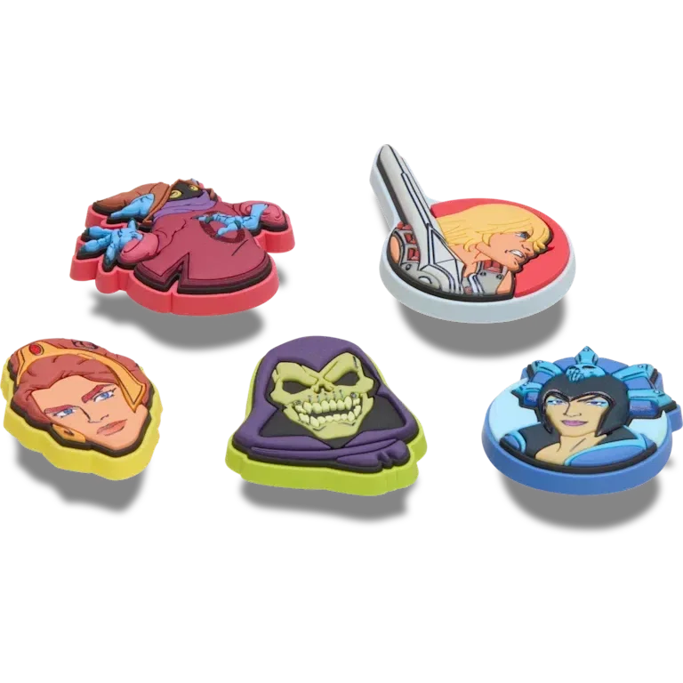 Zestaw 5 przypinek Jibbitz™ z motywem Masters Universe Zestaw 5 przypinek Jibbitz™ z motywem Masters Universe