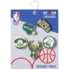 Zestaw 5 przypinek Jibbitz™ z motywem Milwaukee Bucks z NBA Zestaw 5 przypinek Jibbitz™ z motywem Milwaukee Bucks z NBA