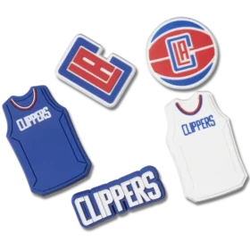 Zestaw 5 przypinek Jibbitz™ z motywem NBA Los Angeles Clippers