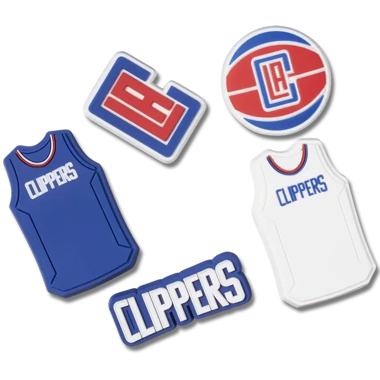 Zestaw 5 przypinek Jibbitz™ z motywem NBA Los Angeles Clippers Zestaw 5 przypinek Jibbitz™ z motywem NBA Los Angeles Clippers