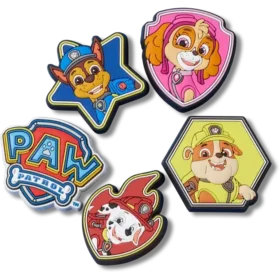 Zestaw 5 przypinek Jibbitz z motywem „Paw Patrol”