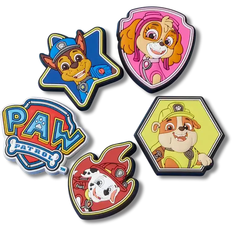 Zestaw 5 przypinek Jibbitz z motywem „Paw Patrol” Zestaw 5 przypinek Jibbitz z motywem „Paw Patrol”
