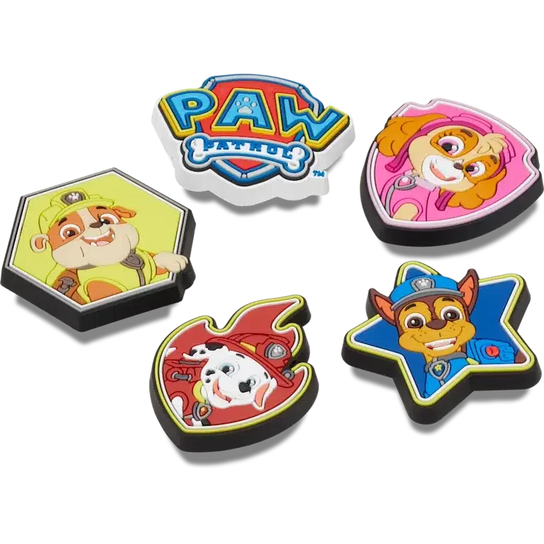 Zestaw 5 przypinek Jibbitz z motywem „Paw Patrol” Zestaw 5 przypinek Jibbitz z motywem „Paw Patrol”