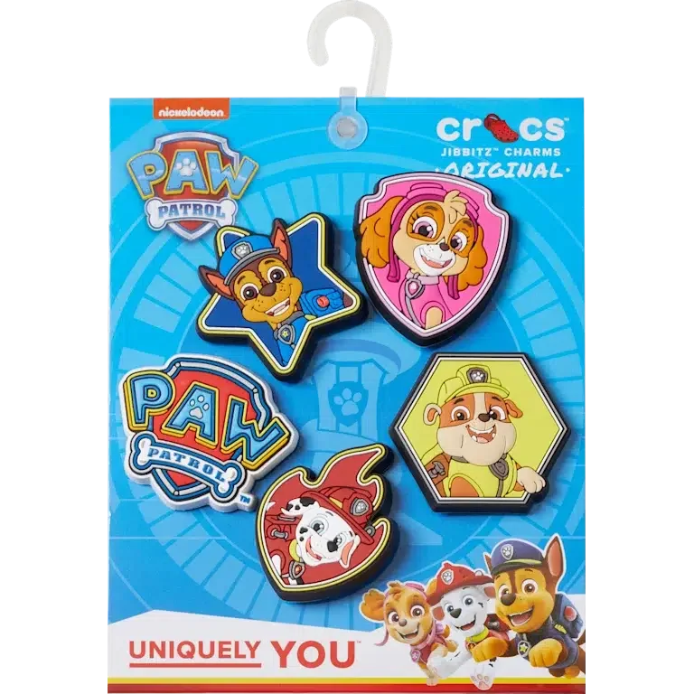 Zestaw 5 przypinek Jibbitz z motywem „Paw Patrol” Zestaw 5 przypinek Jibbitz z motywem „Paw Patrol”
