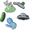 Zestaw 5 przypinek Jibbitz z motywem Rick and Morty Zestaw 5 przypinek Jibbitz z motywem Rick and Morty