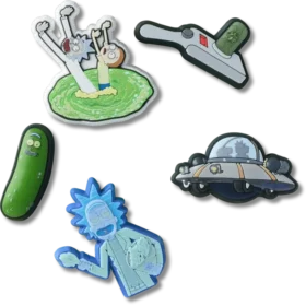 Zestaw 5 przypinek Jibbitz z motywem Rick and Morty