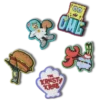 Zestaw 5 przypinek Jibbitz z motywem SpongeBoba