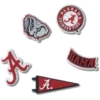 Zestaw 5 przypinek Jibbitz z motywem Uniwersytetu Alabama Zestaw 5 przypinek Jibbitz z motywem Uniwersytetu Alabama