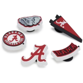 Zestaw 5 przypinek Jibbitz z motywem Uniwersytetu Alabama