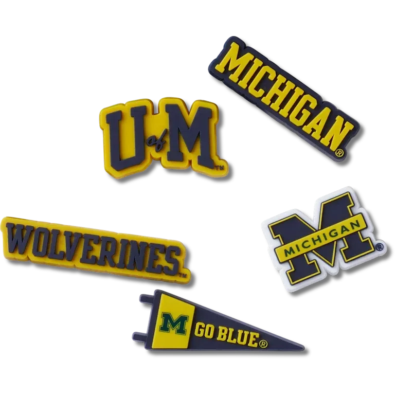 Zestaw 5 przypinek Jibbitz™ z motywem Uniwersytetu Michigan Zestaw 5 przypinek Jibbitz™ z motywem Uniwersytetu Michigan