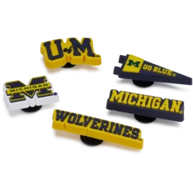 Zestaw 5 przypinek Jibbitz™ z motywem Uniwersytetu Michigan