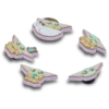 Zestaw 5 przypinek Jibbitz™ z postacią Grogu z Gwiezdnych Wojen Zestaw 5 przypinek Jibbitz™ z postacią Grogu z Gwiezdnych Wojen