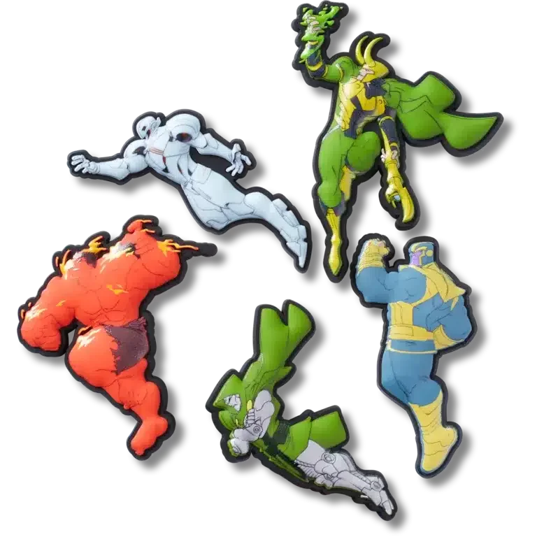 Zestaw 5 przypinek Jibbitz™ z postaciami złoczyńców z Avengers Zestaw 5 przypinek Jibbitz™ z postaciami złoczyńców z Avengers