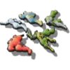 Zestaw 5 przypinek Jibbitz™ z postaciami złoczyńców z Avengers Zestaw 5 przypinek Jibbitz™ z postaciami złoczyńców z Avengers