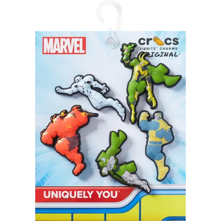Zestaw 5 przypinek Jibbitz™ z postaciami złoczyńców z Avengers Zestaw 5 przypinek Jibbitz™ z postaciami złoczyńców z Avengers