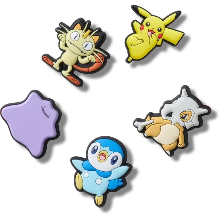 Zestaw 5 różnorodnych przypinek Jibbitz™ z motywem Pokemon Zestaw 5 różnorodnych przypinek Jibbitz™ z motywem Pokemon