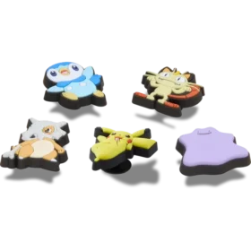 Zestaw 5 różnorodnych przypinek Jibbitz™ z motywem Pokemon