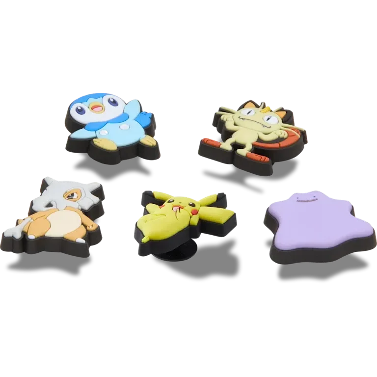 Zestaw 5 różnorodnych przypinek Jibbitz™ z motywem Pokemon Zestaw 5 różnorodnych przypinek Jibbitz™ z motywem Pokemon