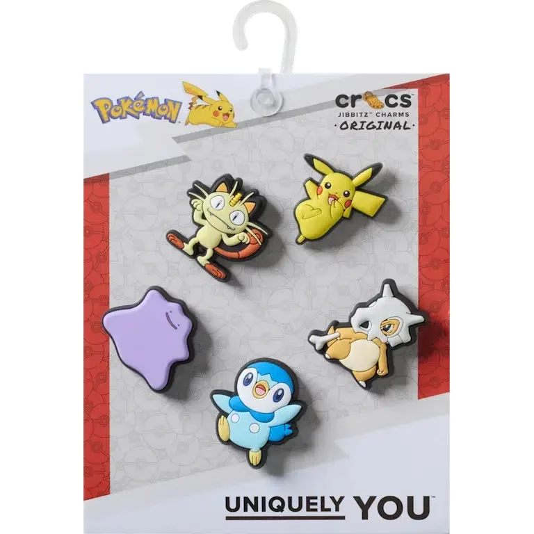 Zestaw 5 różnorodnych przypinek Jibbitz™ z motywem Pokemon Zestaw 5 różnorodnych przypinek Jibbitz™ z motywem Pokemon