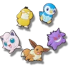 Zestaw 5 różnorodnych przypinek Jibbitz™ z motywem Pokemonów Zestaw 5 różnorodnych przypinek Jibbitz™ z motywem Pokemonów