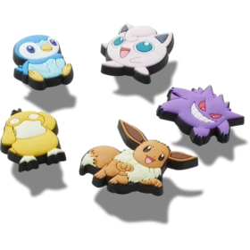 Zestaw 5 różnorodnych przypinek Jibbitz™ z motywem Pokemonów